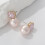 Pearl Stud Earrings in 18K Gold Plated Setting 1