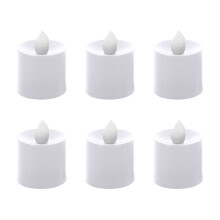 6er-Pack orangefarbene LED-Teelichter mit Kürbismotiv