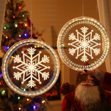 LED Christmas String Lights Battery Powered with Snowflake
