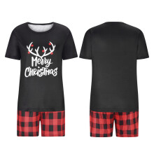 Awdenio Women's Christmas Pajama Set Short Sleeve Shirt and