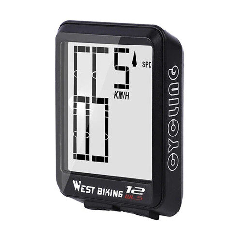 (Black) WEST BIKING Wireless Bike Computer LCD Waterproof Odometer Speedometer Bicycle Accessory