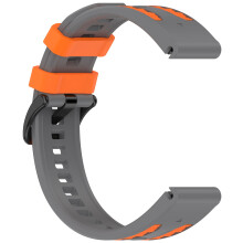 Adjustable Silicone Watchband for-dark gray oranges 22mm