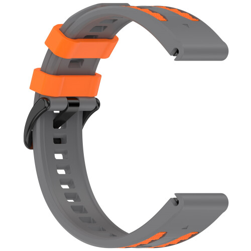 Adjustable Silicone Watchband for-dark gray oranges 22mm