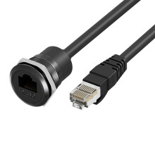 Cat6-Ethernet-Kabeladapter mit C-förmigem Design,-Schwarz 0,5m