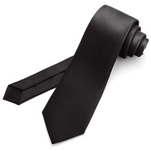 Men's Black Necktie Solid Color 8 cm Width Medium