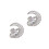1 pair Trendy Star Moon Themed Ear Decorations For-Silver 1