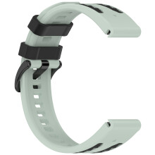 Silicone Straps Watchband Replacement-mint green black 22mm