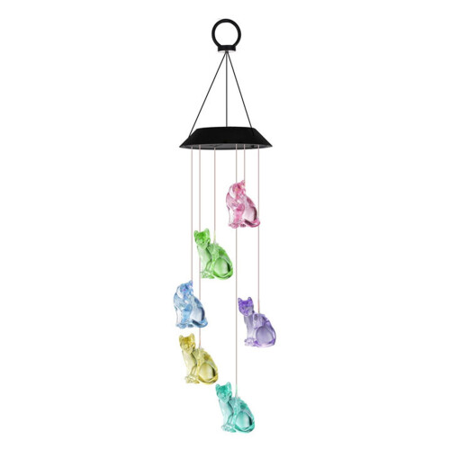 Solcellsvindklocka utomhusdekoration med LED-lampor 1