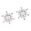 Écouteurs à breloques en forme de fleur de glace, pièce-Argent 1