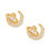 Bijoux d'oreille élégants en forme d'étoile et de lune, 2-Or 1