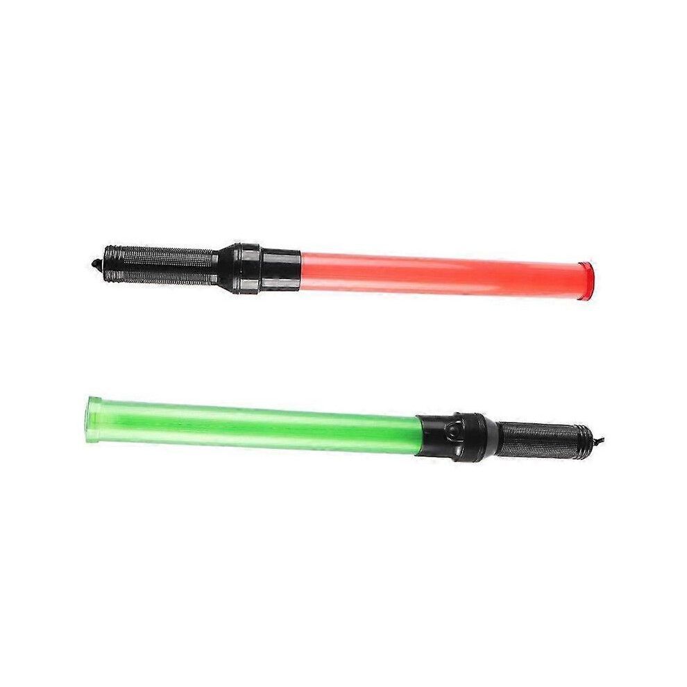 2 Pcs Led Traffic Wand Flashlight Safety Signal Baton 54X4cm Red/Green 3269602496018