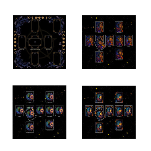 Square Tarot Tablecloth Flannel 50x50cm 2