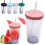 Copo térmico de acrílico transparente com parede dupla e isolamento térmico de 473 ml (16 oz) 3