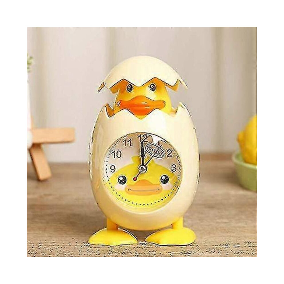 Cartoon Chicken Egg Shell Alarm Clocks For Home Decor And Kids Gifts, Night Silent (Yellow) - Shun Light/Yellow