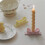 Candy Colour Bow Candle Holder – Gypsum Candlestick, 1 5