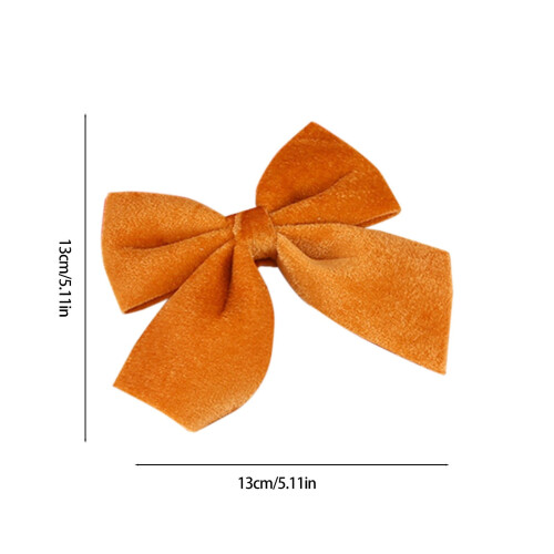 Yellow Velvet Christmas Tree Bows, 2 Pack 2
