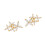Boucles d'oreilles à la mode en forme de fleur pour écouteurs-Or 1