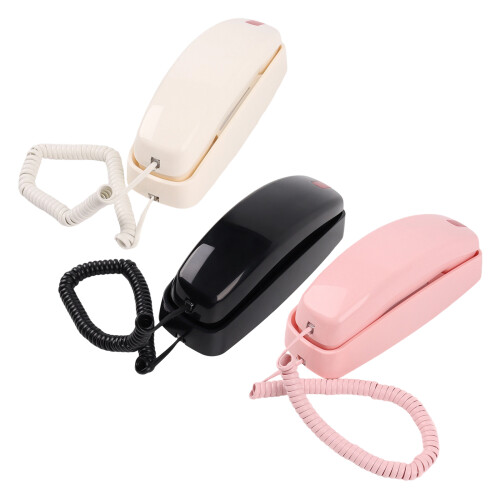 Practical ABS interconnected Line Telephone Wall Mount-Pink 2