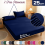 Imperial Rooms (Double, Navy Blue) 3 Piece Fitted Sheet Set Bed Sheets & Pillowcases 1