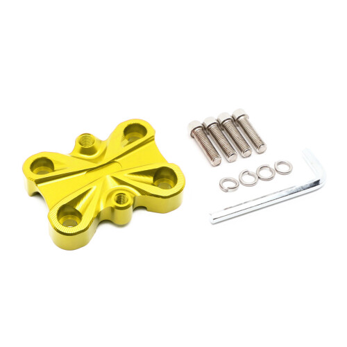 Motorcycle Handlebar Risers Bar Mount Handle Clamp for-Gold