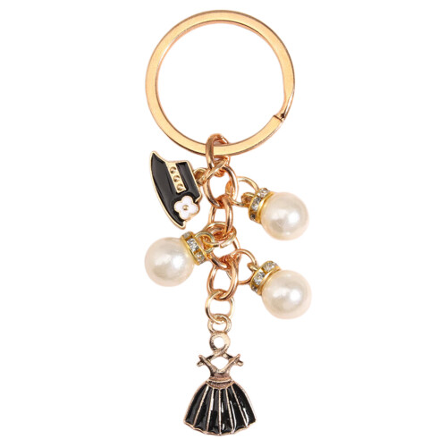 Graceful Beaded Decors Keychain Handmade Bowknot Charm-Style2