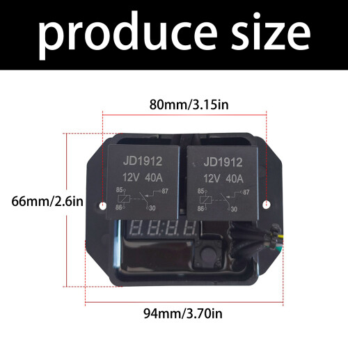 Digital Double Fan Switches Adjustable Temperature Range For Car 2