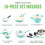 Soft Grip Healthy Ceramic Nonstick 16 Piece Kitchen Cookware Pots and Pans Set, 2