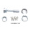 Universal 7 Piece Vehicle Lock Cylinder Replacement Kit For 3B6 5