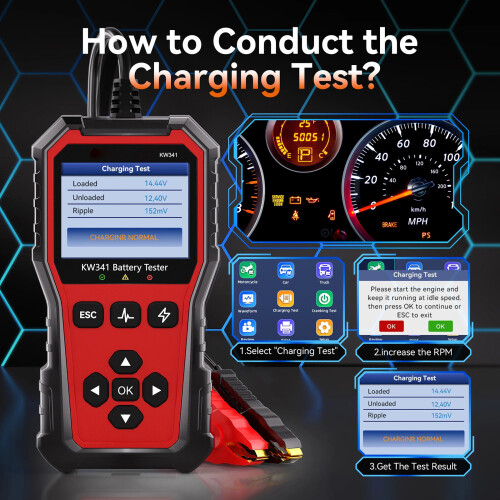 Comprehensive 6V to 24V Battery Tester with Internal Resistance 2