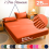 Imperial Rooms (Double, Rust) 3 Piece Fitted Sheet Set Bed Sheets & Pillowcases 1