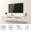 White Marble Floating TV Stand 6