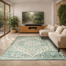 (160 x 230 cm (5 ft 2 in x 7 ft 2 in)- Large Rugs/Carpets, Olive Green Traditional) Extra Large Traditional Rugs Modern Carpet Doormat