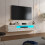 White Marble Floating TV Stand 1