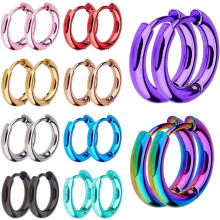 Huggie Hoop-øredobber 14 x 15,5 mm rustfritt stål 20 stk