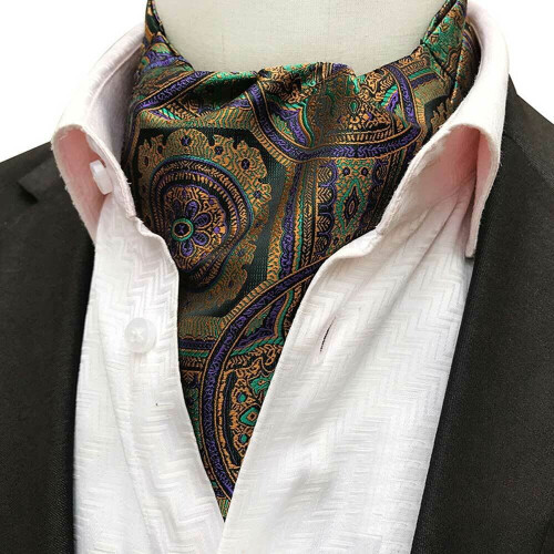 Herrenkrawatte mit Paisleymuster aus Polyester, 117 cm