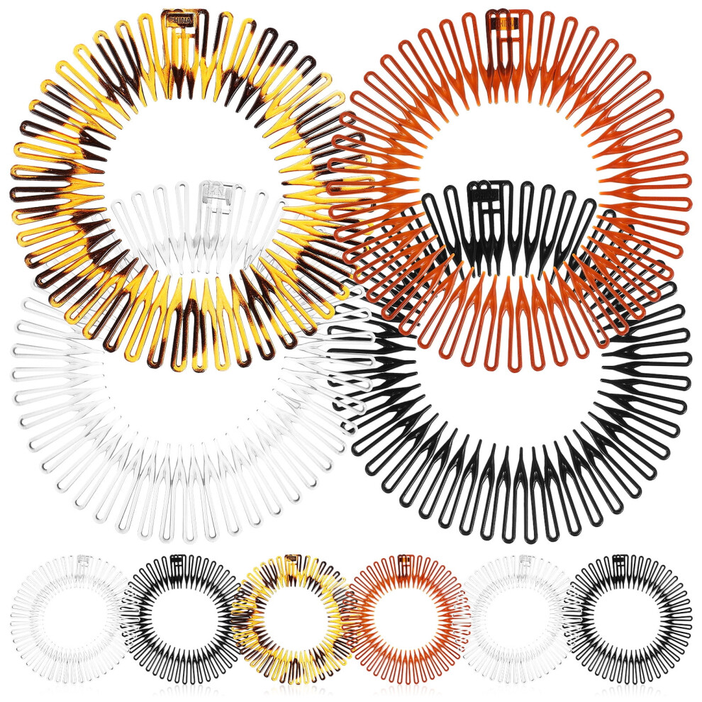 Flexible Circular Stretch Hair Combs â 10 Pack