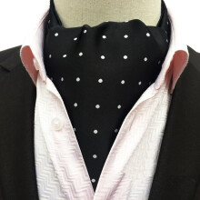 Herrenkrawatte mit Polka-Dots, Polyester, 117 cm