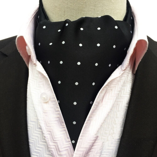 Herrenkrawatte mit Polka-Dots, Polyester, 117 cm