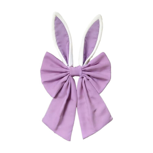 Easter Bunny Ear Bow Purple Fabric 15.74 Inch
