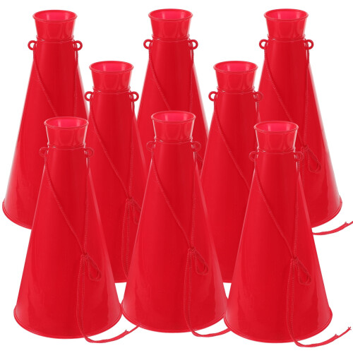 Rote Megaphone aus Kunststoff, 10er-Packung