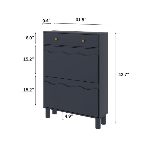 Blue Shoe Cabinet Storage 1