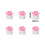 Rose LED flammeløse lys lyserøde 6 stk. 3
