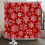 Sneeuwvlokken douchegordijn rood wit polyester waterdicht 3