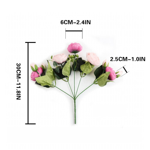 Artificial Silk Flowers Bouquet Wedding Decor 1 Pack 2