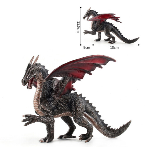Steindrage-lekefigur – realistisk dinosaurmodell, 7,1x 2
