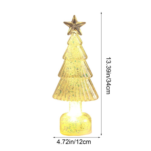 Mercury Glass Christmas Tree Illuminated Silver Decor 1 Pack 2