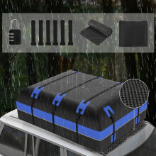 (Blue) Large Car Roof Box 600L Rooftop Cargo Carrier Bag Waterproof