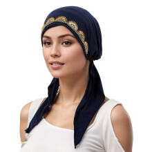 Afrikaanse stijlen etnische stijl hoofddoek-Marineblauw os