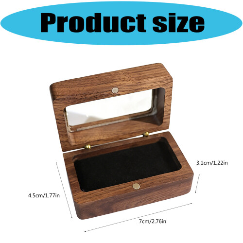 Sturdy Black Walnut Cufflink Organizers With Secure Closure And 2