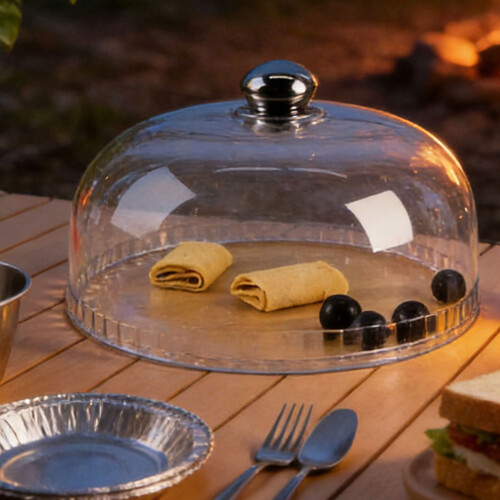 Food Protector for Picnics Clear Plastic Spacious and-26x12 1